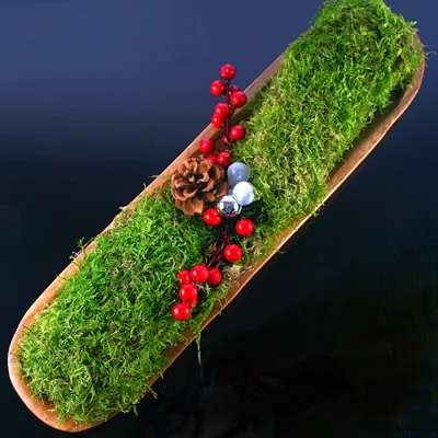 Centro de mesa de Natal com base de madeira